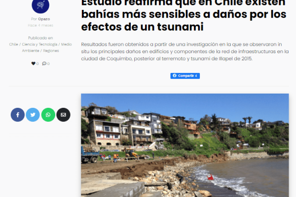 ElCiudadano.cl: Estudio reafirma que en Chile existen bahías más sensibles a daños por los efectos de un tsunami