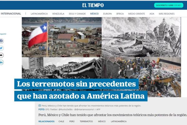 El Tiempo.com: Los terremotos sin precedentes que han azotado a América Latina