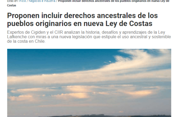 Aqua.cl: Proponen incluir derechos ancestrales de los pueblos originarios en nueva Ley de Costas