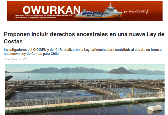 Mundoacuicola.cl: Proponen incluir derechos ancestrales en una nueva Ley de Costas