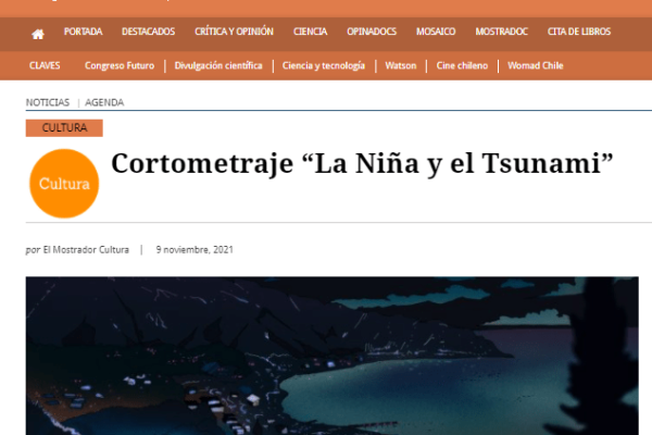 El Mostrador: Cortometraje “La Niña y el Tsunami”