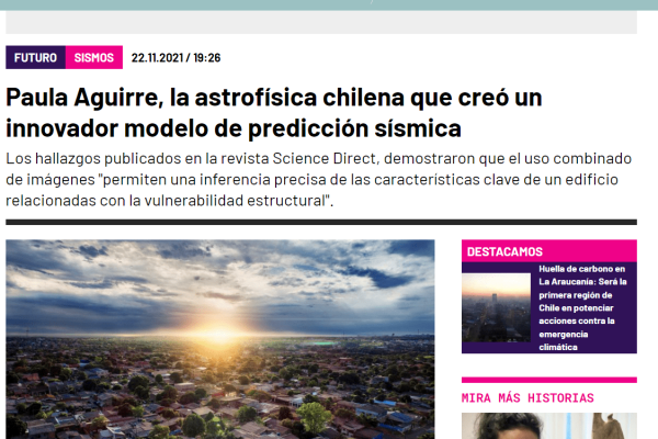 Futuro360.com: Paula Aguirre, la astrofísica chilena que creó un innovador modelo de predicción sísmica