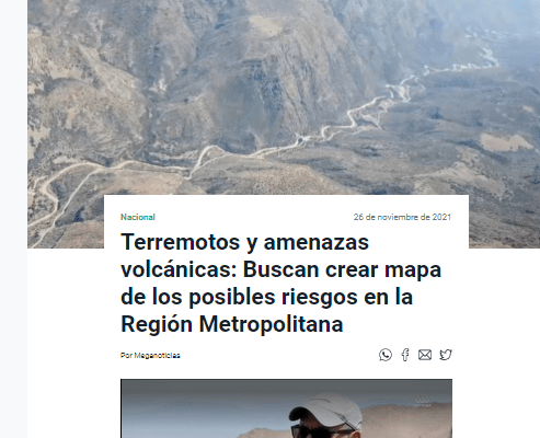Meganoticias: Terremotos y amenazas volcánicas: Buscan crear mapa de los posibles riesgos en la Región Metropolitana
