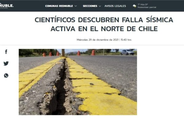 RedMaule | Científicos descubren falla sísmica activa en el norte de Chile