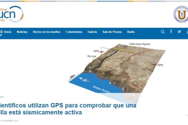 Noticias UCN | Científicos utilizan GPS para comprobar que una falla está sísmicamente activa