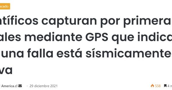 El America | Científicos capturan por primera vez señales mediante GPS que indican que una falla está sísmicamente activa