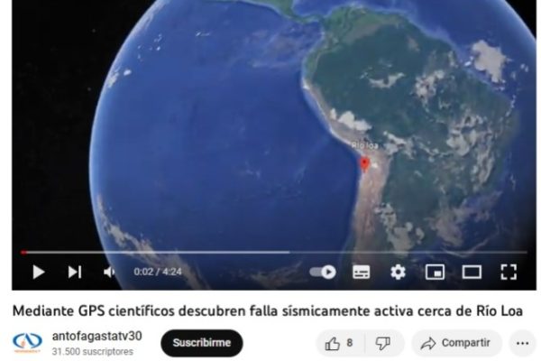 Antofagasta TV | Mediante GPS científicos descubren falla sísmicamente activa cerca de Río Loa