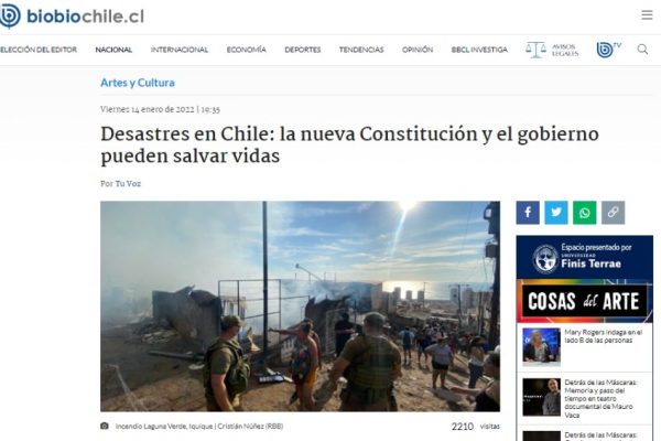 Bíobío | Desastres en Chile: la nueva Constitución y el gobierno pueden salvar vidas