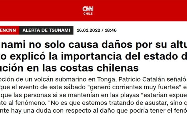 CNN Chile | “El tsunami no solo causa daños por su altura”: Experto explicó la importancia del estado de precaución en las costas chilenas