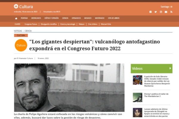 El Mostrador | “Los gigantes despiertan”: vulcanólogo antofagastino expondrá en el Congreso Futuro 2022