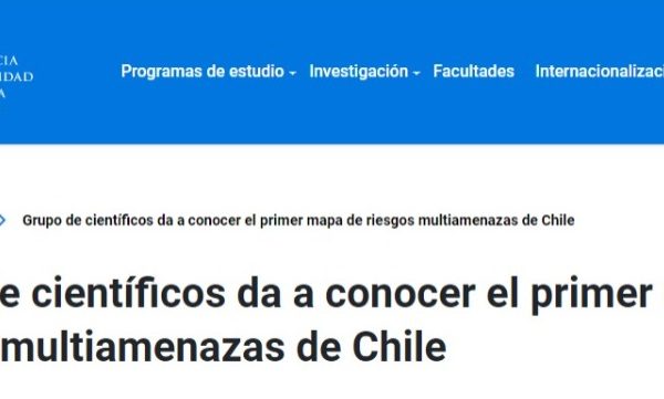 UC.cl | Grupo de científicos da a conocer el primer mapa de riesgos multiamenazas de Chile