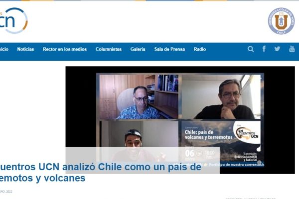 UCN Noticias | Encuentros UCN analizó Chile como un país de terremotos y volcanes