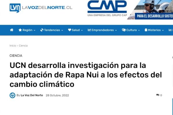 Lavozdelnorte.cl | UCN desarrolla investigación para la adaptación de Rapa Nui a los efectos del cambio climático