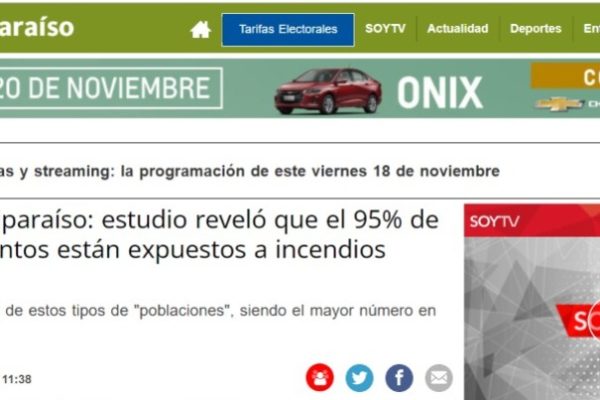 Soychile.cl | Región de Valparaíso: estudio reveló que el 95% de los campamentos están expuestos a incendios forestales