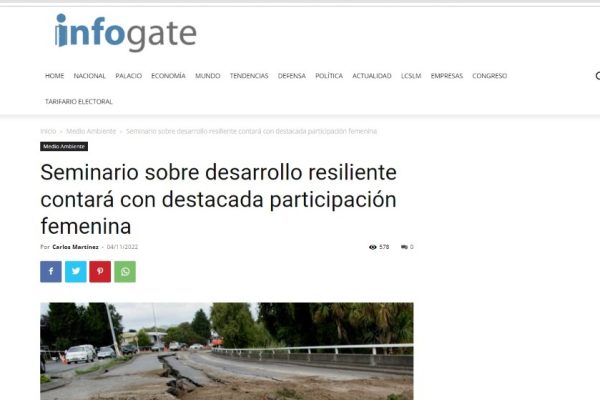 Infogate.cl | Seminario sobre desarrollo resiliente contará con destacada participación femenina