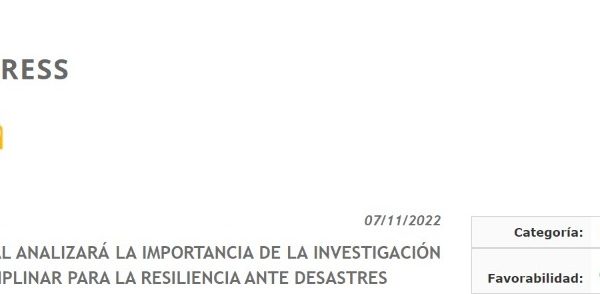 Litoralpress.cl | Experta internacional analizará la importancia de la investigación científica e interdisciplinar para la resiliencia ante desastres