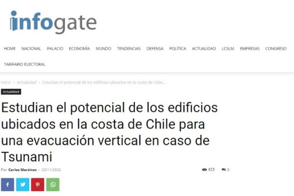 Infogate.cl | Estudian el potencial de los edificios ubicados en la costa de Chile para una evacuación vertical en caso de Tsunami