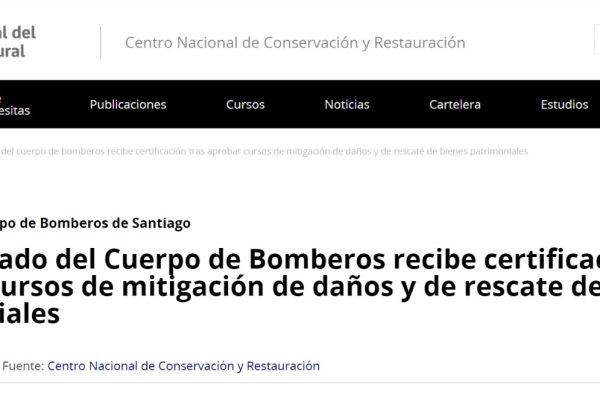 CNCR | Voluntariado del Cuerpo de Bomberos recibe certificación tras aprobar cursos de mitigación de daños y de rescate de bienes patrimoniales