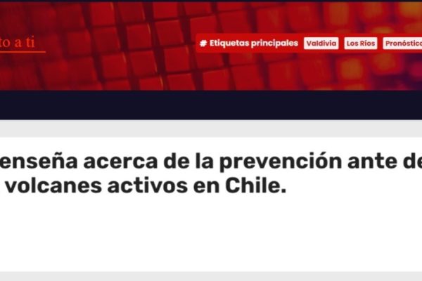 ATV Valdivia | Experto nos enseña acerca de la prevención ante desastres, a propósito de volcanes activos en Chile
