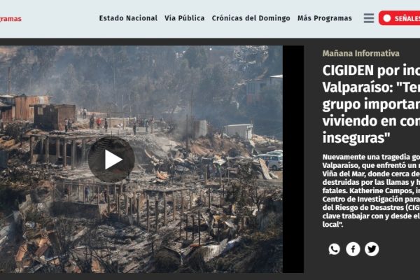 24 Horas | CIGIDEN por incendios en Valparaíso: “Tenemos un grupo importante viviendo en condiciones inseguras”