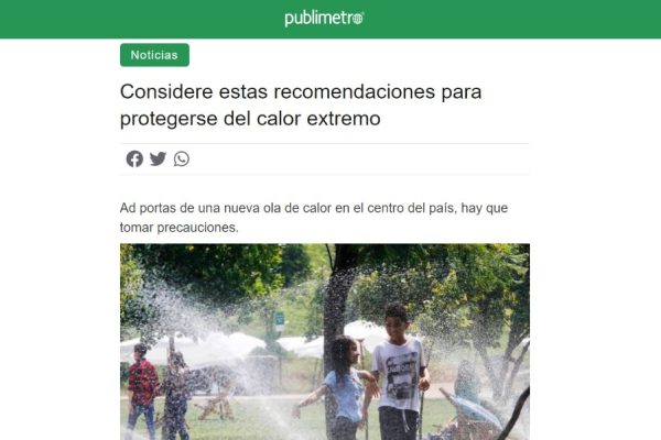 Publimetro | Considere estas recomendaciones para protegerse del calor extremo