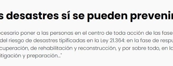 El Ciudadano | Los desastres sí se pueden prevenir
