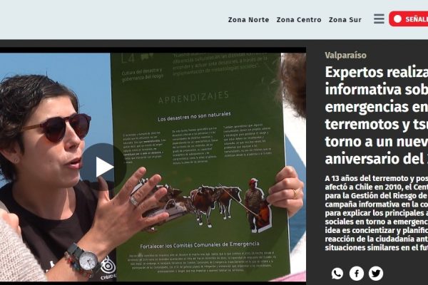 24 horas | Expertos realizan campaña informativa sobre emergencias en caso de terremotos y tsunamis en torno a un nuevo aniversario del 27-F