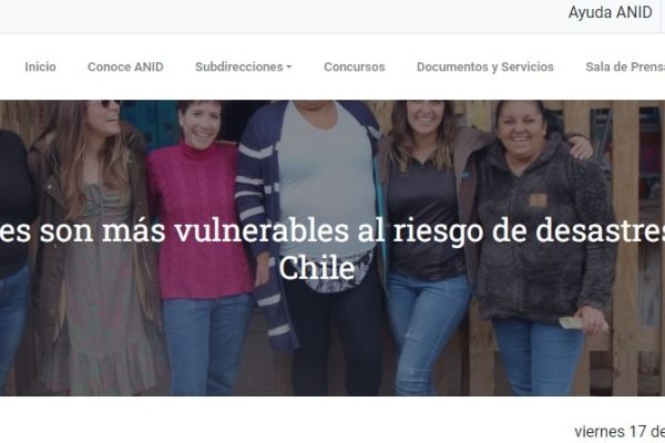 ANID | Mujeres son más vulnerables al riesgo de desastres en Chile