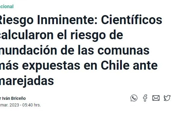Meganoticias | Riesgo Inminente: Científicos calcularon el riesgo de inundación de las comunas más expuestas en Chile ante marejadas