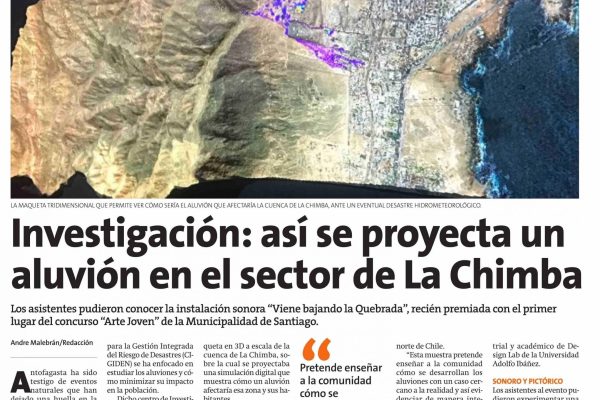 La Estrella del Loa | Investigación: así se proyecta un aluvión en el sector de La Chimba