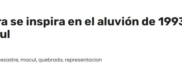El Diario de America | Instalación sonora se inspira en el aluvión de 1993 que afectó a la Quebrada de Macul