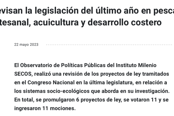 Noticias UC | Revisan la legislación del último año en pesca artesanal, acuicultura y desarrollo costero