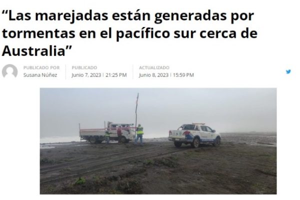 La Discusión | “Las marejadas están generadas por tormentas en el pacífico sur cerca de Australia”