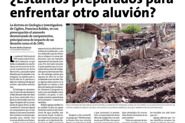 La Estrella de Antofagasta | ¿Estamos preparados para enfrentar otro aluvión?