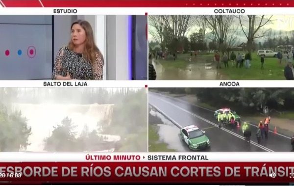 TVN | Desborde de ríos causan cortes de tránsito