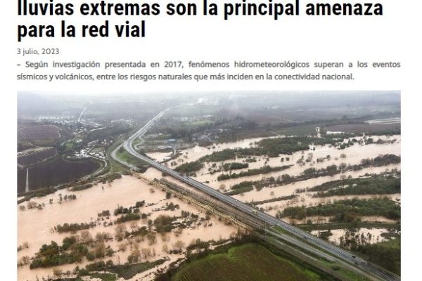 Ad Prensa | Estudio adelantó hace 6 años que las lluvias extremas son la principal amenaza para la red vial