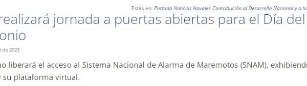 Armada | SHOA realizará jornada a puertas abiertas para el Día del Patrimonio