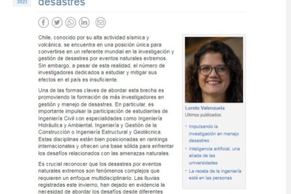 Cooperativa | [Opinión] Impulsando la investigación en manejo desastres￼