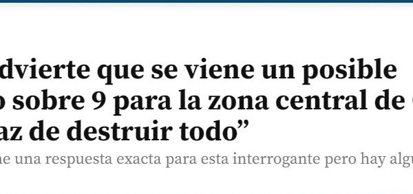 Diario Sur Noticias | Experto advierte que se viene un posible terremoto sobre 9 para la zona central de Chile: “Será capaz de destruir todo”