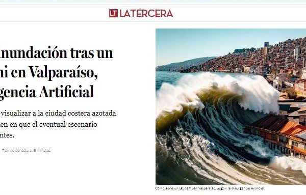 La Tercera | Cómo sería la inundación tras un posible tsunami en Valparaíso, según la Inteligencia Artificial
