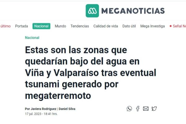 Meganoticias | Estas son las zonas que quedarían bajo del agua en Viña y Valparaíso tras eventual tsunami generado por megaterremoto