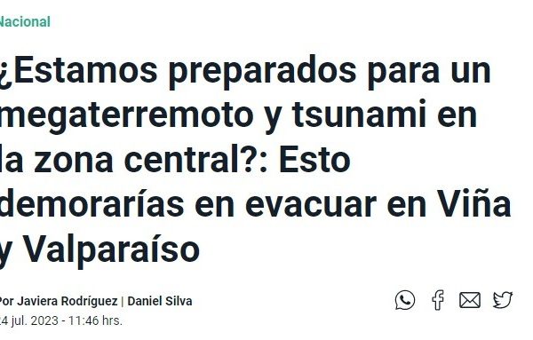 Meganoticias | ¿Estamos preparados para un megaterremoto y tsunami en la zona central?: Esto demorarías en evacuar en Viña y Valparaíso