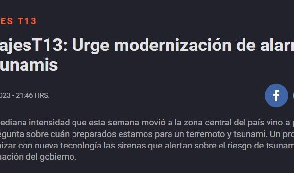 T13 | ReportajesT13: Urge modernización de alarmas para tsunamis