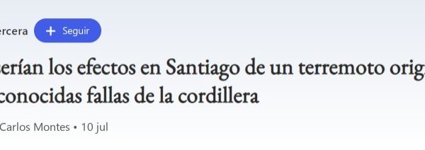 MSN | Estos serían los efectos en Santiago de un terremoto originado en desconocidas fallas de la cordillera