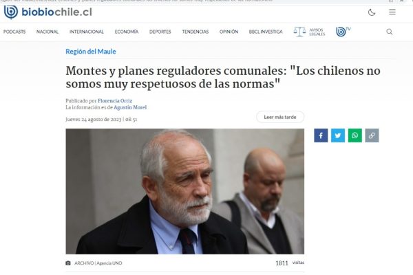 Radio Bio Bio | Montes y planes reguladores comunales: “Los chilenos no somos muy respetuosos de las normas”