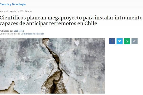 Bio bio | Científicos planean megaproyecto para instalar instrumentos capaces de anticipar terremotos en Chile
