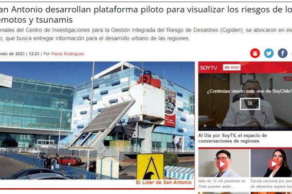 Soy San Antonio | En San Antonio desarrollan plataforma piloto para visualizar los riesgos de los terremotos y tsunamis
