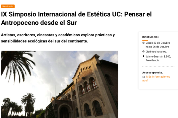 Radio Beethoven | IX Simposio Internacional de Estética UC: Pensar el Antropoceno desde el Sur