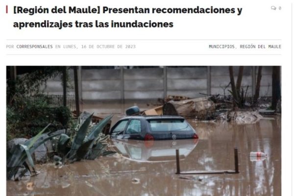 Poder y Liderazgo | [Región del Maule] Presentan recomendaciones y aprendizajes tras las inundaciones