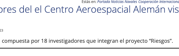Armada | Investigadores del el Centro Aeroespacial Alemán visitan el SHOA